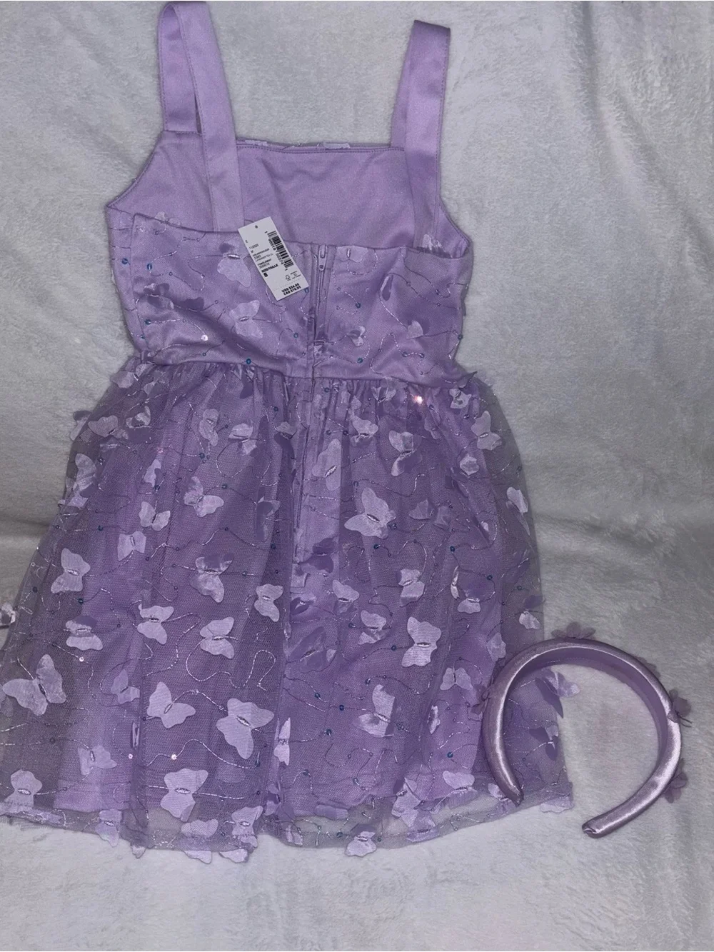 The Children's Place Lavender Purple Floral Tulle Dress